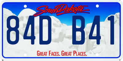 SD license plate 84DB41