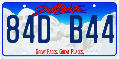 SD license plate 84DB44