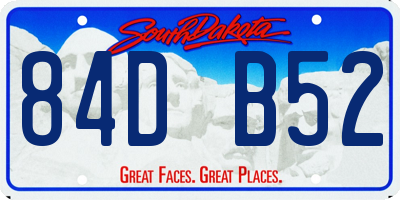 SD license plate 84DB52