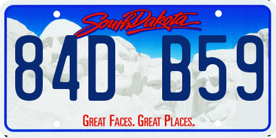 SD license plate 84DB59