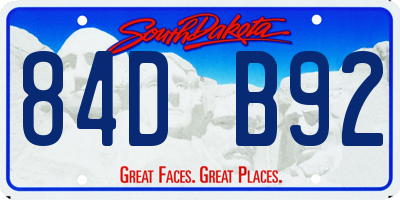 SD license plate 84DB92