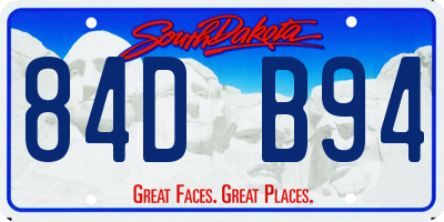 SD license plate 84DB94