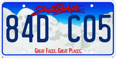 SD license plate 84DC05