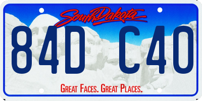 SD license plate 84DC40