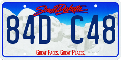 SD license plate 84DC48