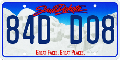 SD license plate 84DD08