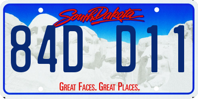 SD license plate 84DD11