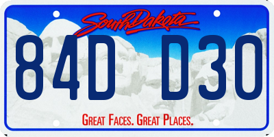 SD license plate 84DD30