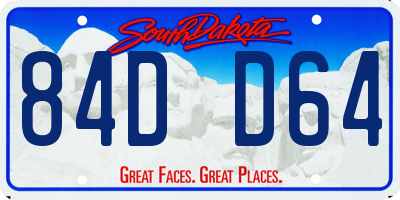 SD license plate 84DD64