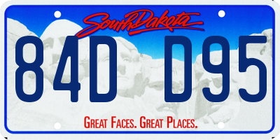 SD license plate 84DD95