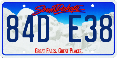 SD license plate 84DE38