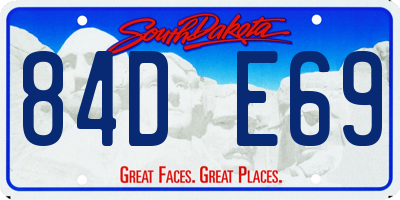 SD license plate 84DE69