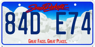 SD license plate 84DE74