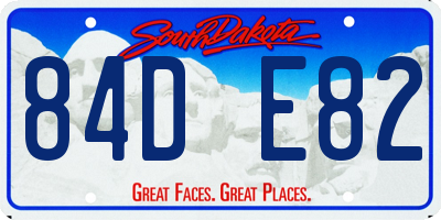SD license plate 84DE82