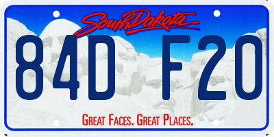 SD license plate 84DF20