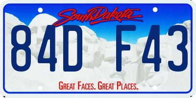 SD license plate 84DF43