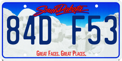 SD license plate 84DF53