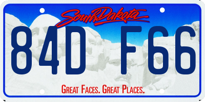 SD license plate 84DF66