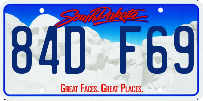 SD license plate 84DF69