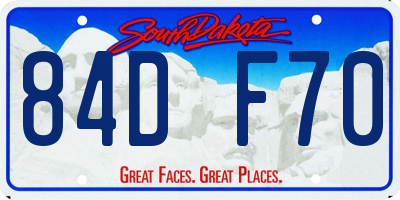 SD license plate 84DF70