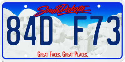SD license plate 84DF73