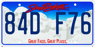 SD license plate 84DF76