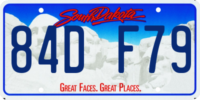 SD license plate 84DF79