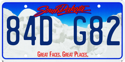 SD license plate 84DG82