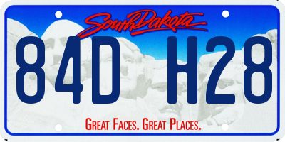 SD license plate 84DH28