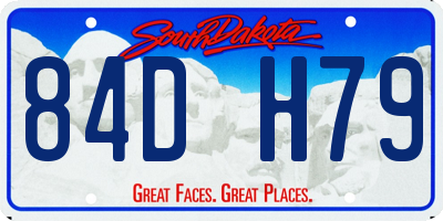 SD license plate 84DH79