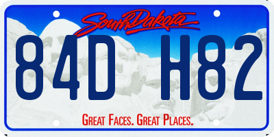 SD license plate 84DH82