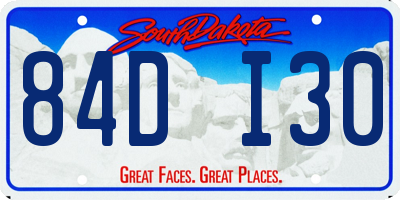 SD license plate 84DI30