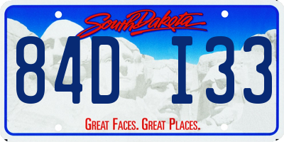 SD license plate 84DI33