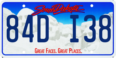 SD license plate 84DI38