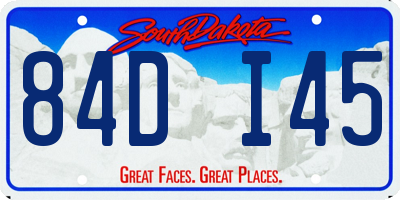 SD license plate 84DI45