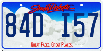 SD license plate 84DI57