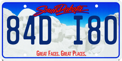 SD license plate 84DI80