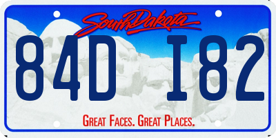 SD license plate 84DI82