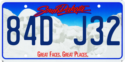 SD license plate 84DJ32