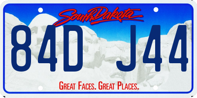 SD license plate 84DJ44