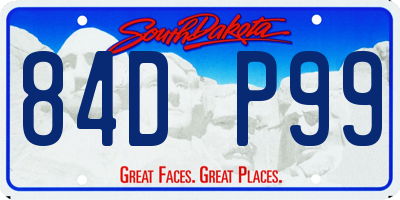 SD license plate 84DP99