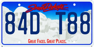 SD license plate 84DT88