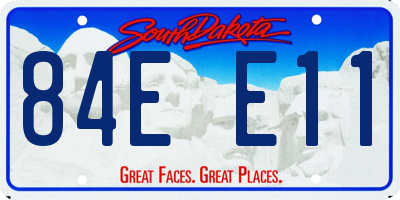SD license plate 84EE11
