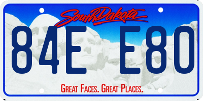 SD license plate 84EE80