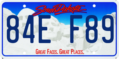 SD license plate 84EF89