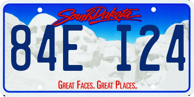 SD license plate 84EI24