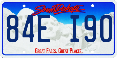 SD license plate 84EI90