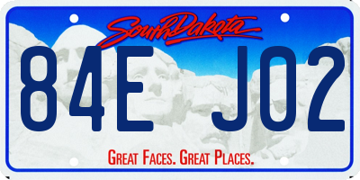 SD license plate 84EJ02