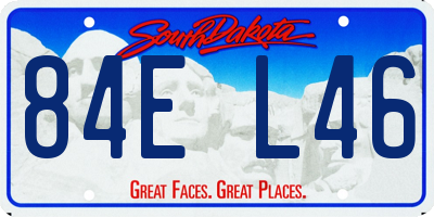SD license plate 84EL46