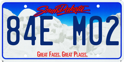 SD license plate 84EM02